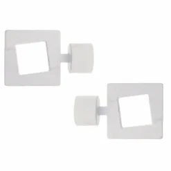 Lot de 2 embouts tringle (D28 mm) Lino Upper east side Blanc mat