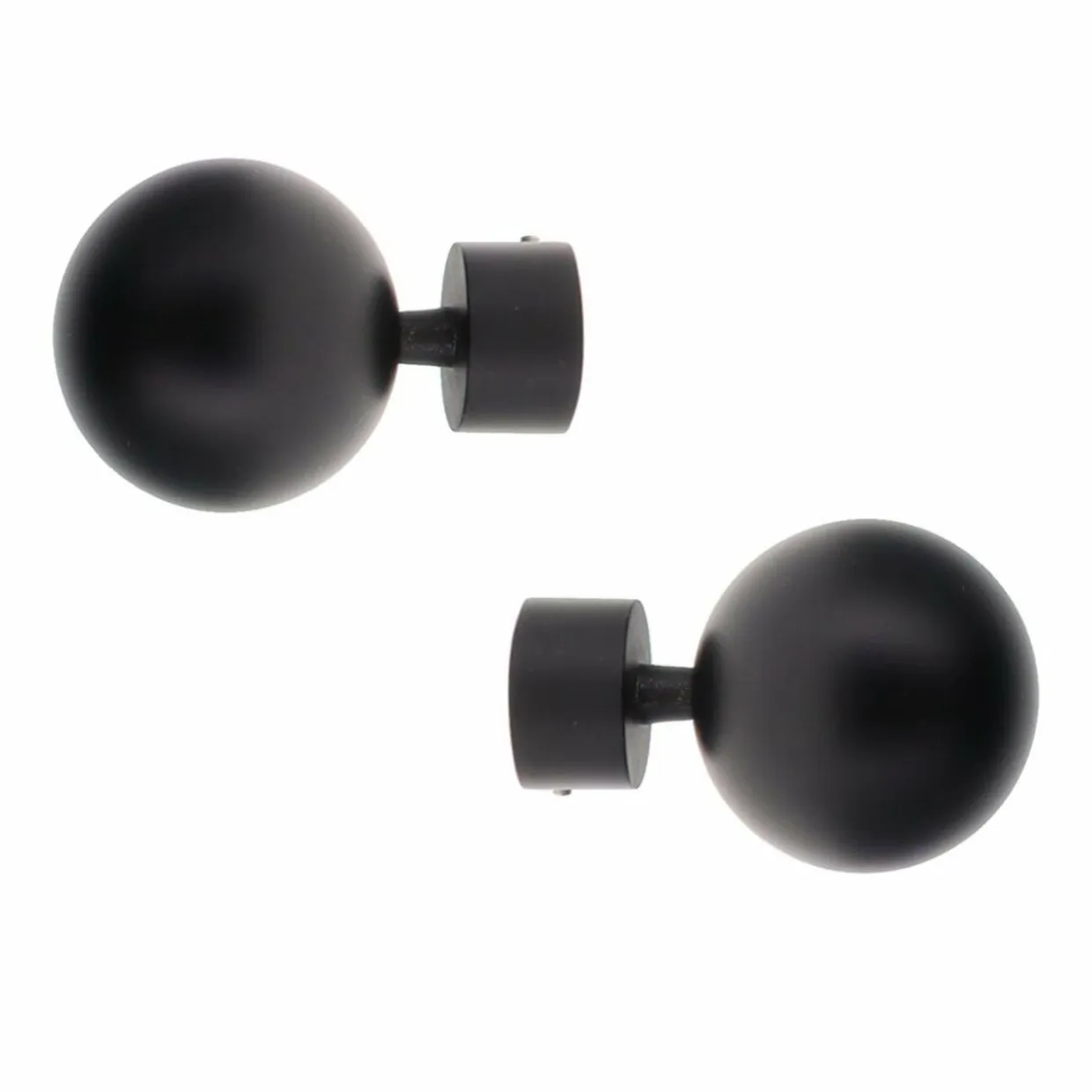 Lot de 2 embouts tringle (D28 mm) Lino Gaia Noir mat