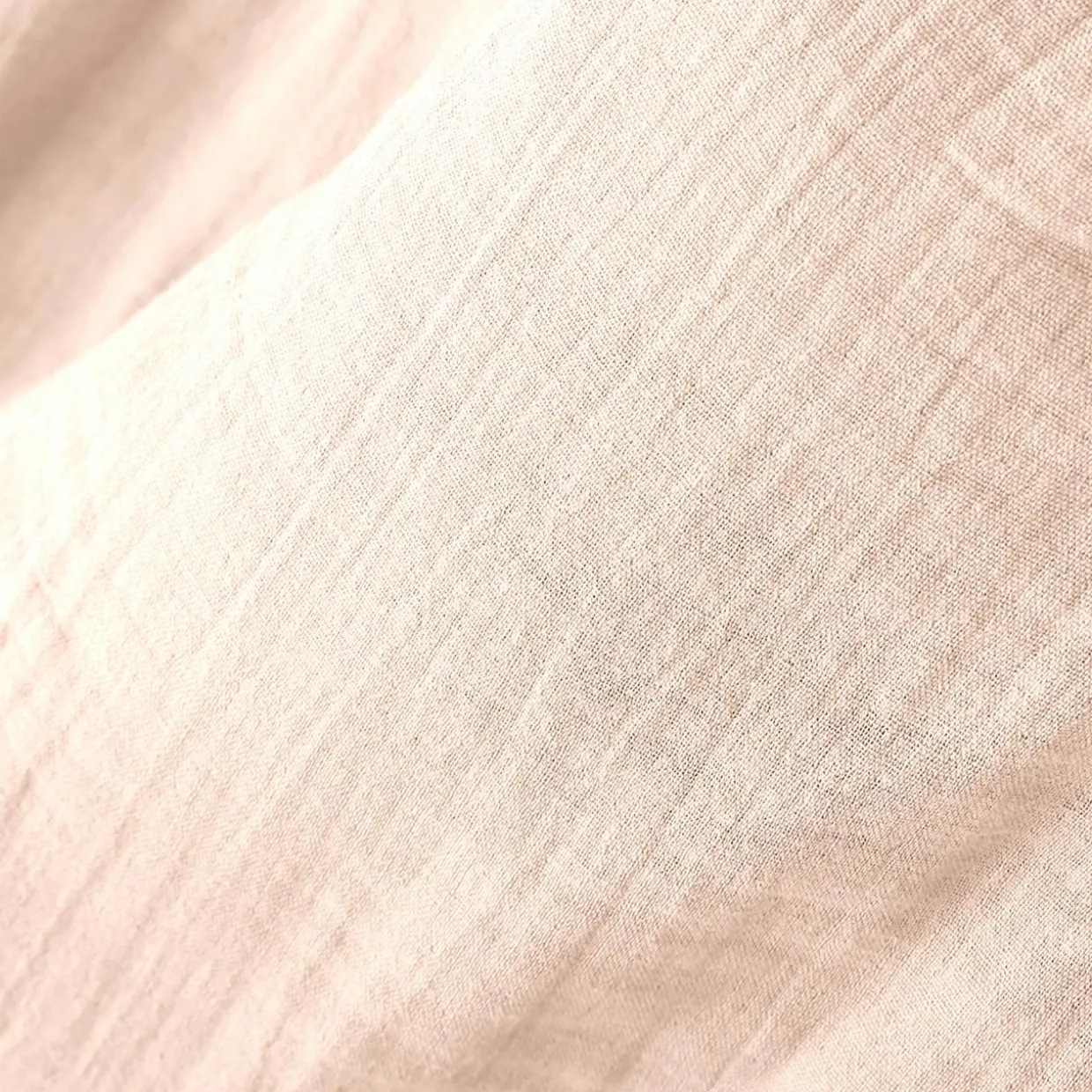 Lot de 2 essuie-mains gaze de coton (70 cm) Gaïa Rose poudré