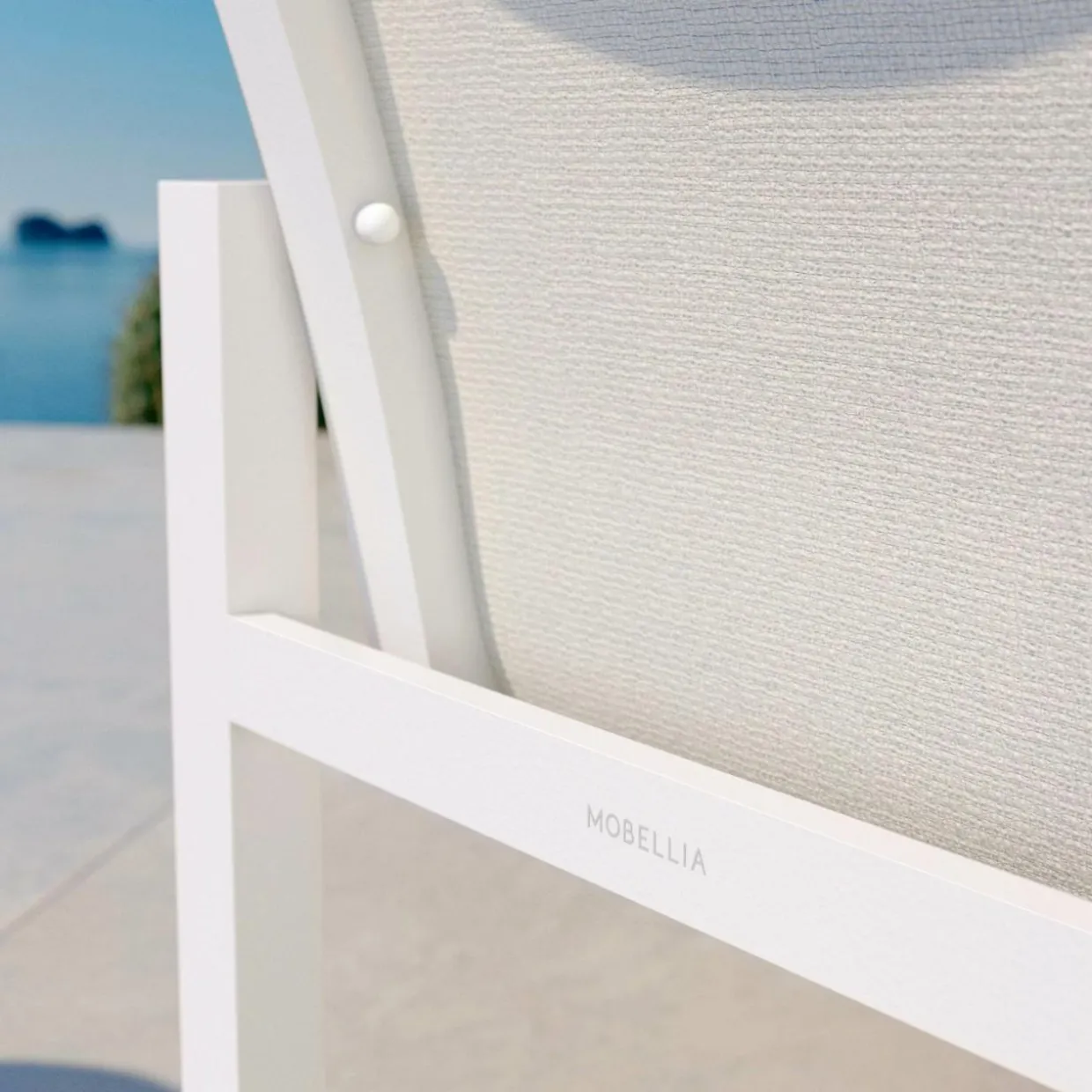 Lot de 2 fauteuils de jardin en aluminium Elba Blanc