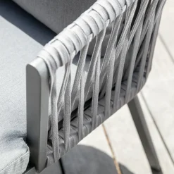 Lot de 2 fauteuils de jardin en aluminium Amalfi Gris anthracite