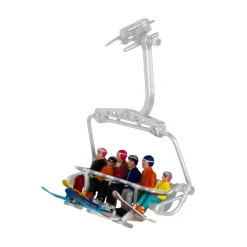 Lot de 6 figurines My Village Snowboarders assis pour télésiège