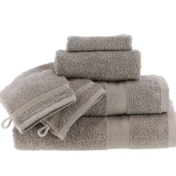 Lot de 2 gants de toilette coton (15 x 21 cm) Timeless Taupe