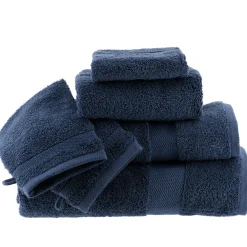 Lot de 2 gants de toilette coton (15 x 21 cm) Timeless Bleu marine