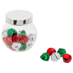 Lot de 24 grelots à parsemer en métal multicolore