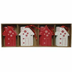 Lot de 16 maisonnettes (H6,5 cm) Rocking Rouge