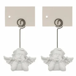 Lot de 2 marque-place Chérubin Blanc