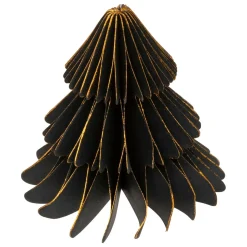 Lot de 2 minis Sapins décoratifs (H6 cm) Papier magnétique Noir