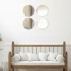 Lot de 4 miroirs adhésifs (D30 cm) Ronds