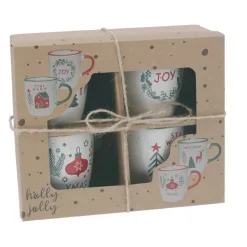 Lot de 4 Mugs de Noël Noël gourmand Multicolore