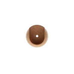Lot de 2 naissances tringle rideau bois (D28 mm) Nils Beige Vernis