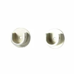 Lot de 2 naissances tringle rideau (D20 mm) Jim Argent mat