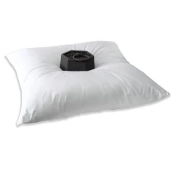 Lot de 2 oreillers carrés moelleux (60 x 60 cm) Volume Blanc