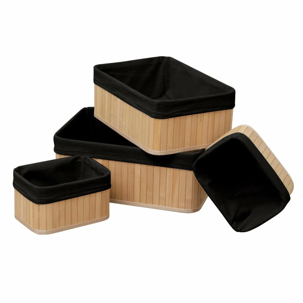 Lot de 4 paniers Anako Noir