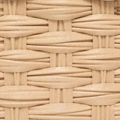 Lot de 3 paniers de rangement tressés bas (27 x 20 cm) Garlic Beige