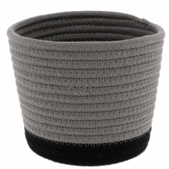 Lot de 3 paniers (H16 cm) Black Line Gris/Noir