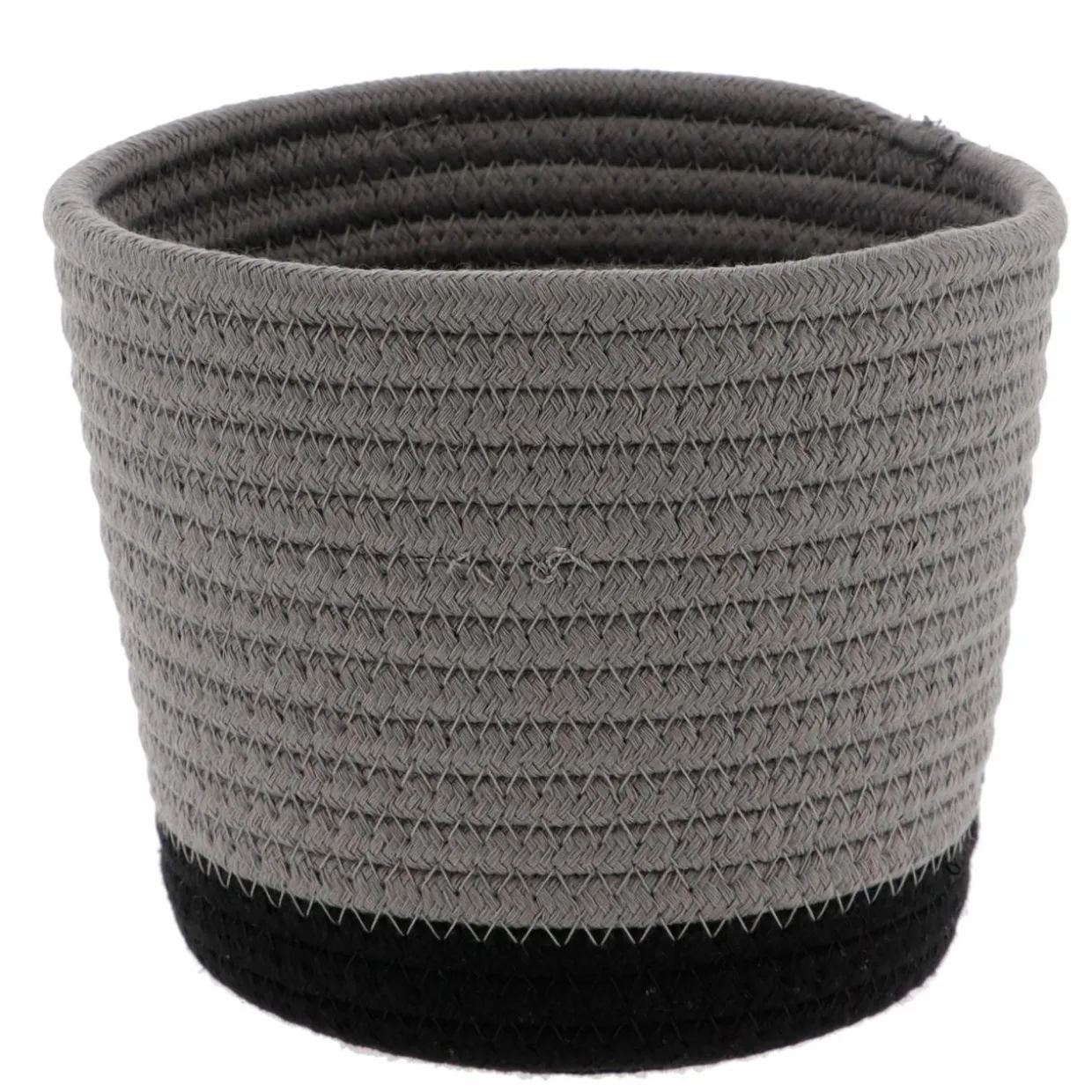 Lot de 3 paniers (H16 cm) Black Line Gris/Noir