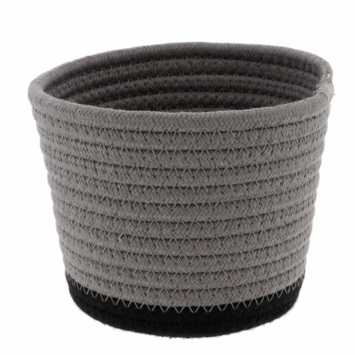 Lot de 3 paniers (H16 cm) Black Line Gris/Noir