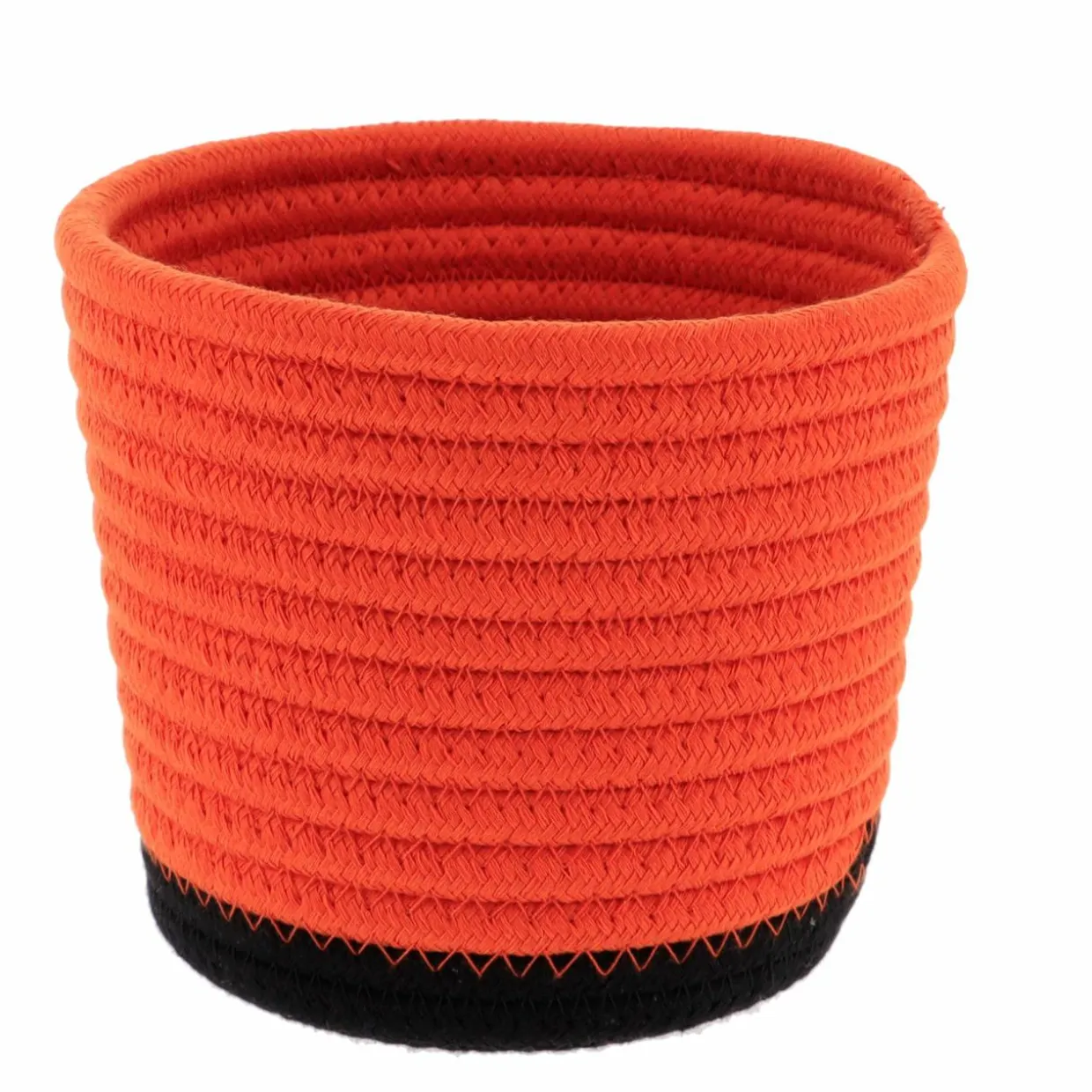 Lot de 3 paniers (H16 cm) Black Line Terre de sienne/Noir