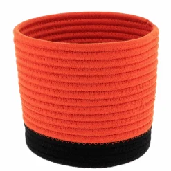 Lot de 3 paniers (H16 cm) Black Line Terre de sienne/Noir