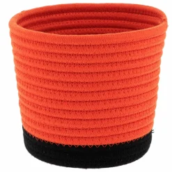 Lot de 3 paniers (H16 cm) Black Line Terre de sienne/Noir