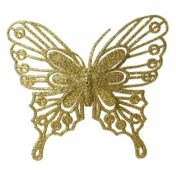 Lot de 2 papillons (H11 cm) Fanny Or