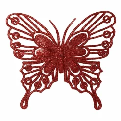 Lot de 2 papillons (H11 cm) Fanny Rouge