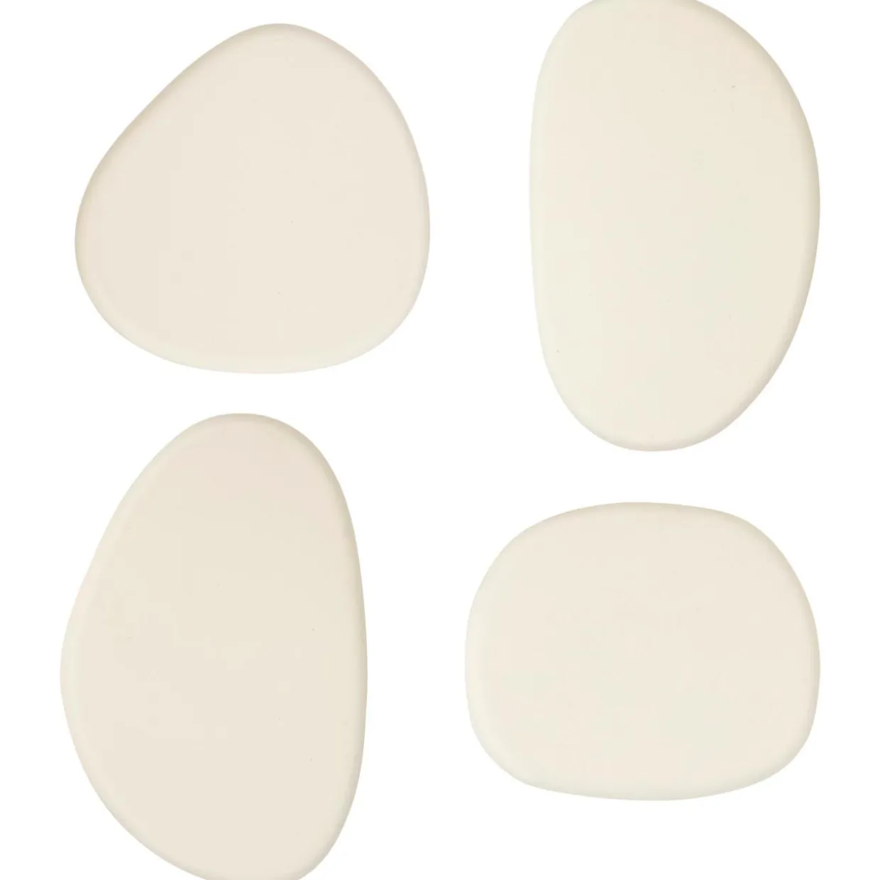 Lot de 4 patères murales bois (H10 cm) Karen Ivoire