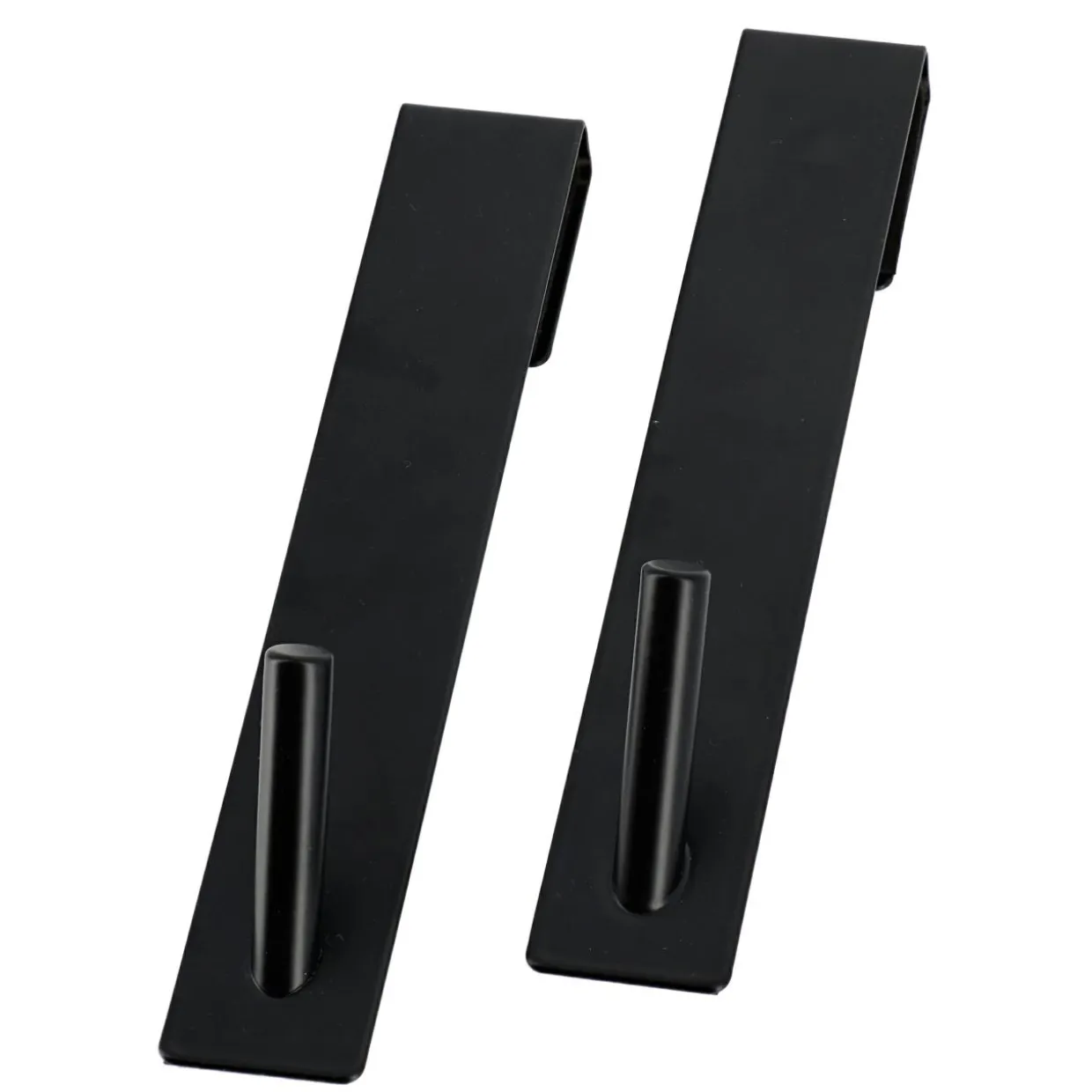 Lot de 2 patères à suspendre spécial paroi de douche (H18 cm) Noir