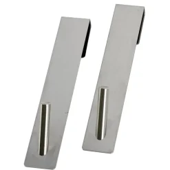 Lot de 2 patères à suspendre spécial paroi de douche (H18 cm) Chrome