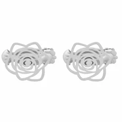 Lot de 2 pinces rideaux Lina Blanches