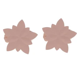 Lot de 2 pinces rideaux Nymphéas Rose poudré