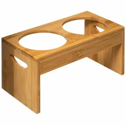 Lot de 2 pots à ustensiles Siao Inox et bambou