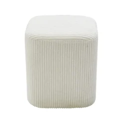 Lot de 2 poufs velours (H 38 cm) Shan Beige