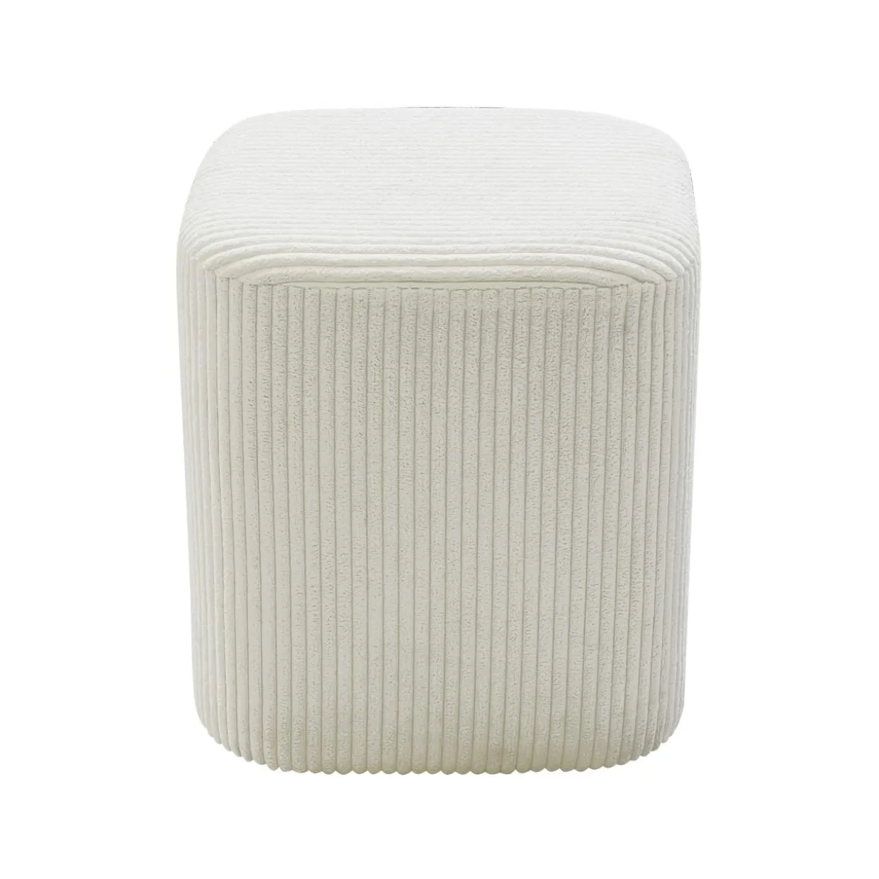 Lot de 2 poufs velours (H 38 cm) Shan Beige