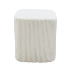 Lot de 2 poufs velours (H 38 cm) Shan Beige