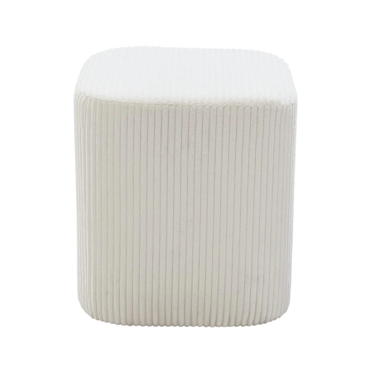 Lot de 2 poufs velours (H 38 cm) Shan Beige