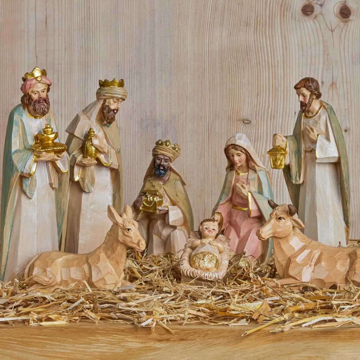 Lot de 8 santons (Hauteur 9 cm) de Gioia