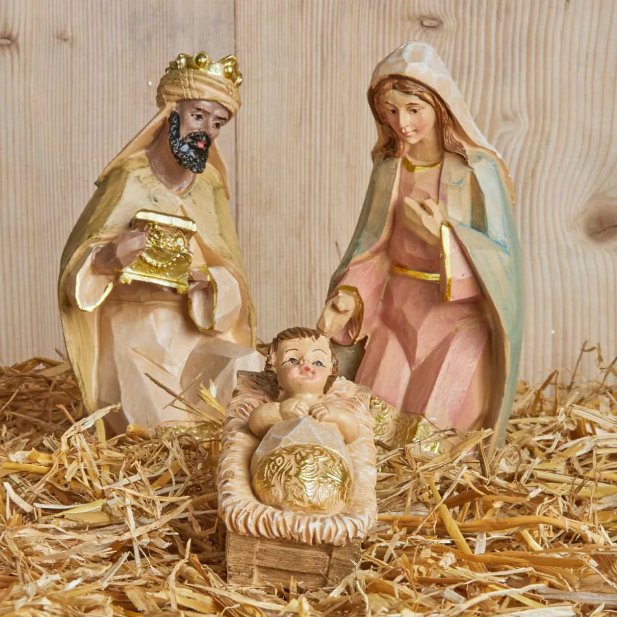 Lot de 8 santons (Hauteur 9 cm) de Gioia