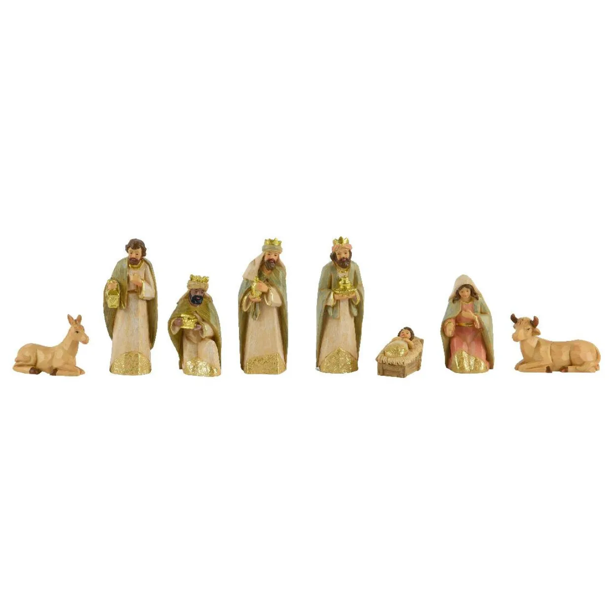 Lot de 8 santons (Hauteur 9 cm) de Gioia