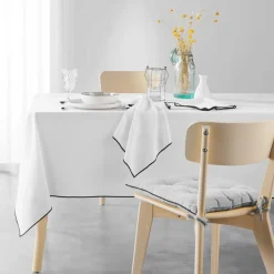 Lot de 3 serviettes coton recyclé (40 x 40 cm) Mistraline Blanches