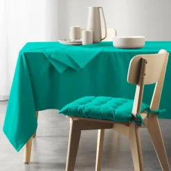 Lot de 3 serviettes coton recyclé (40 x 40 cm) Mistral Vert émeraude