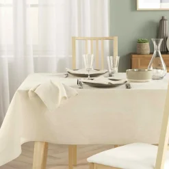 Lot de 3 serviettes en coton (40 x 40 cm) Serafine Ecru