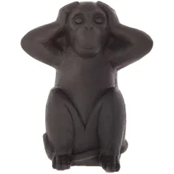 Lot de 3 singes déco (H24 cm) Sagesse Noir