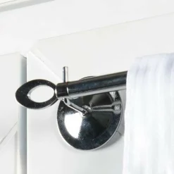 Lot de 2 supports adhésifs métal Chrome