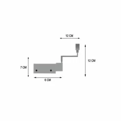 Lot de 2 supports Fix'vit (L180 - D20 mm) Argent