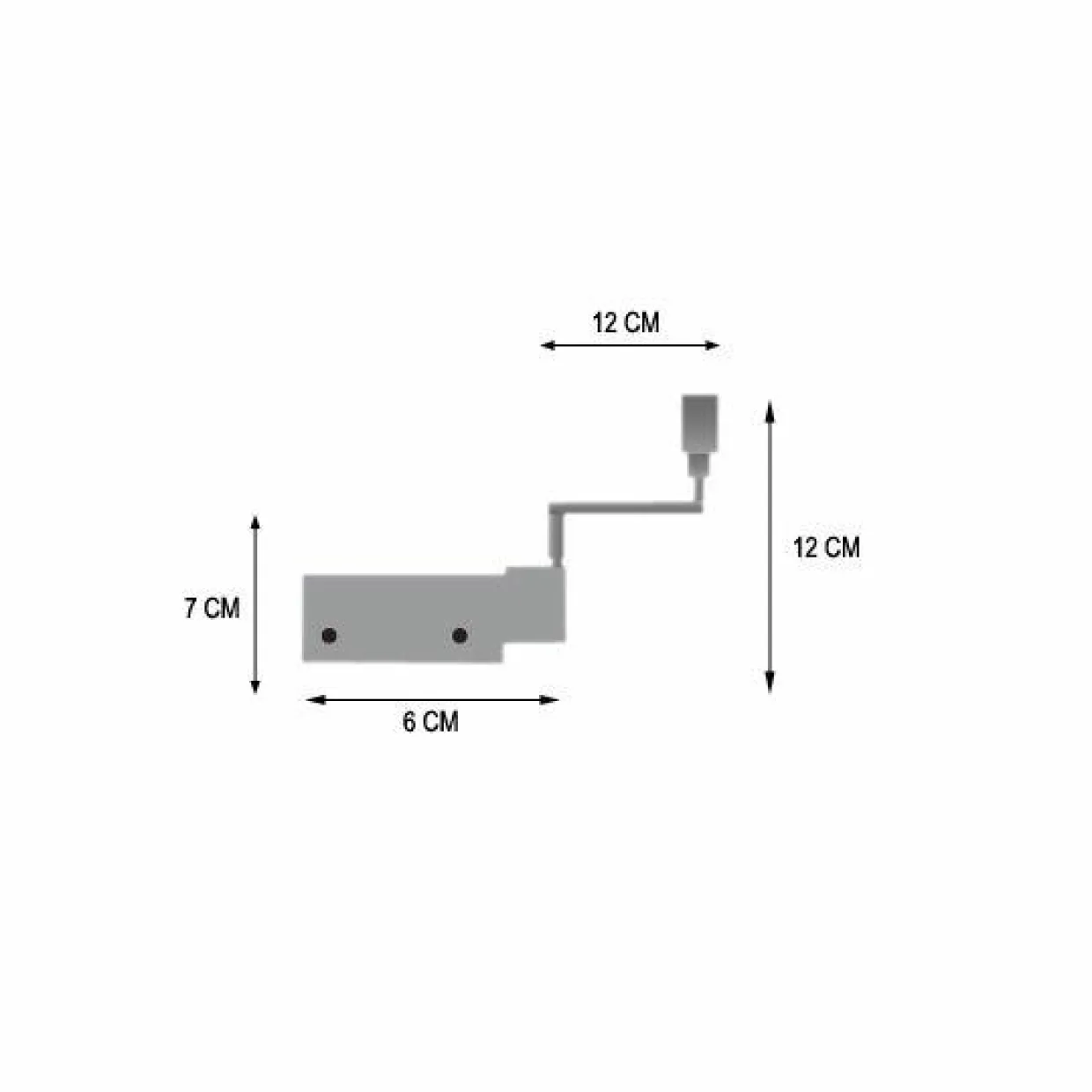 Lot de 2 supports Fix'vit (L180 - D20 mm) Blanc