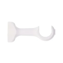 Lot de 2 supports tringle ouverts bois (L115 / D28 mm) Nils Blanc