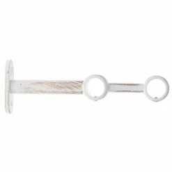 Lot de 2 supports tringles doubles extensibles (L150 / D20) Jim Blanc et or