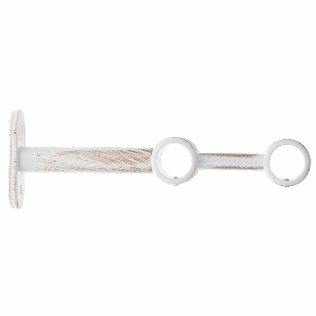 Lot de 2 supports tringles doubles extensibles (L150 / D20) Jim Blanc et or